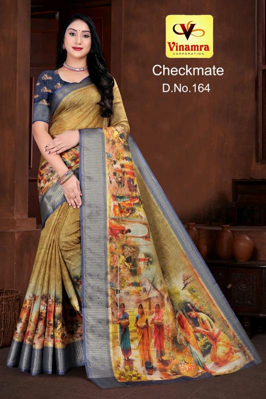 vinamra corporation checkmate dola zalard chexs casual saree for women