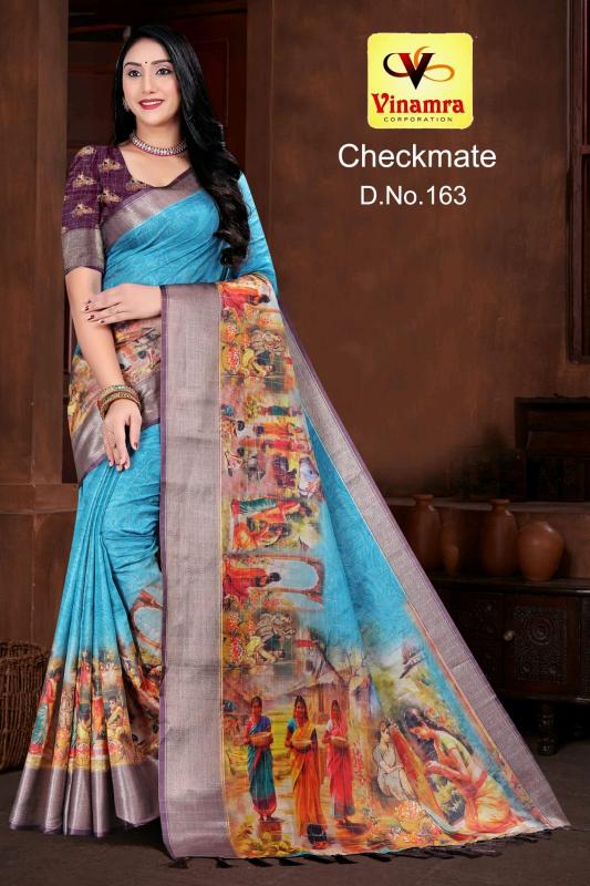 vinamra corporation checkmate dola zalard chexs casual saree for women