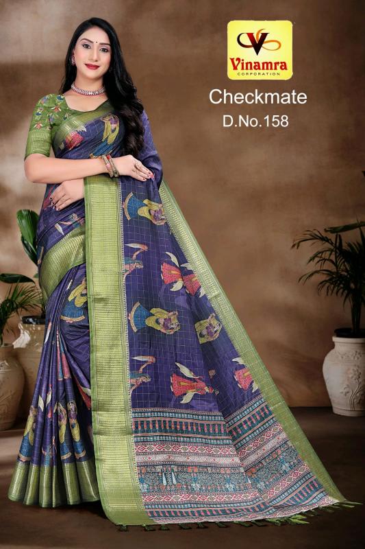 vinamra corporation checkmate dola zalard chexs casual saree for women