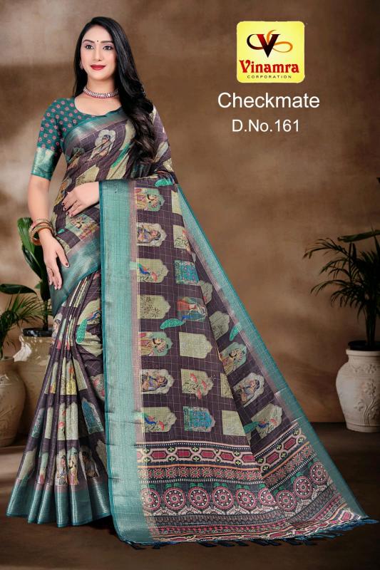 vinamra corporation checkmate dola zalard chexs casual saree for women