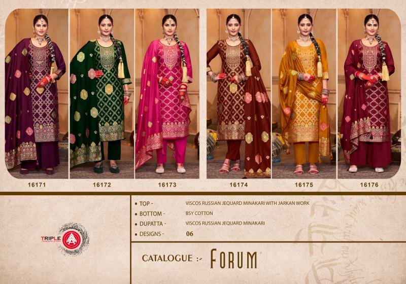 triple a presents forum viscose russian jacquard traditional dress material  
