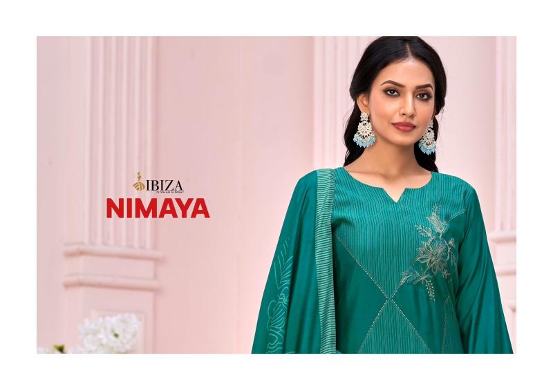 nimaya vol 1 by ibiza viscose muslin unique colours dress material exports 