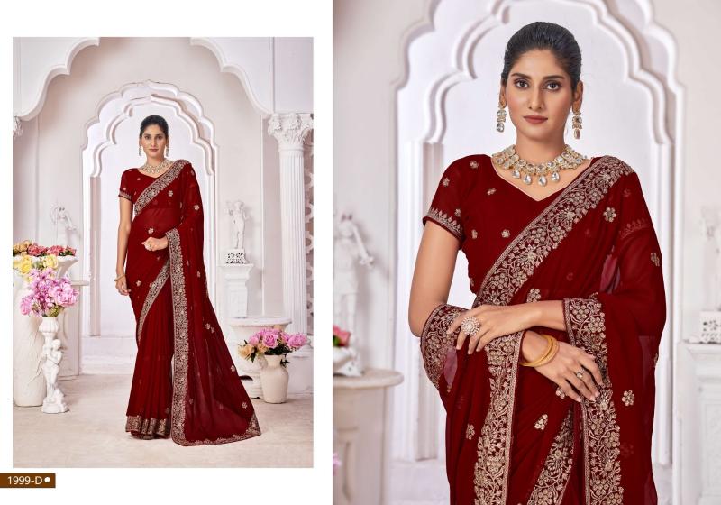 1999 by jayshree unique colours georgette party wear saree for ladies 