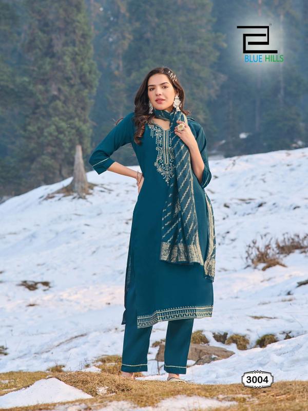 blue hills jhanvi vol 3 full stitch classic look roman silk big size salwar suit set online 