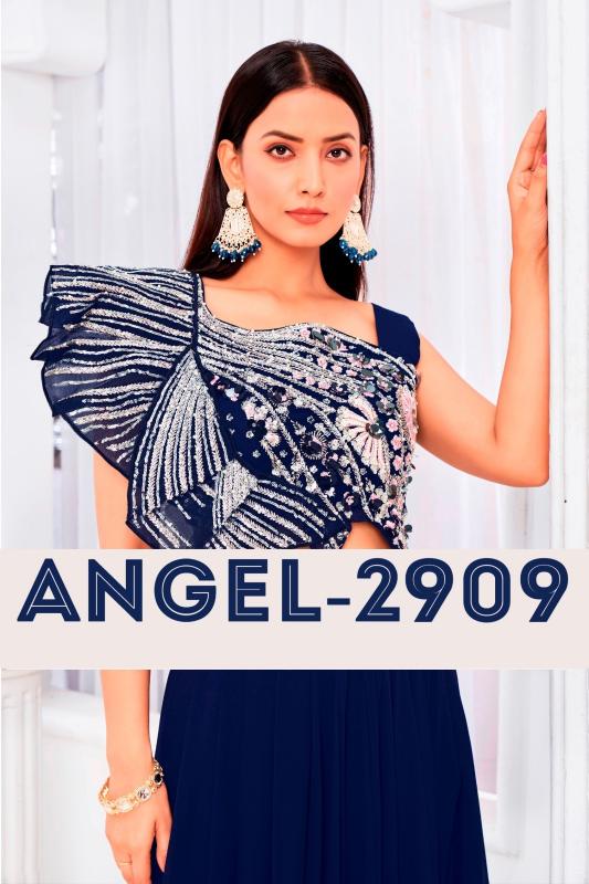 angel 2909 by jivora georgette fashionable design full stitch crop top supplier 