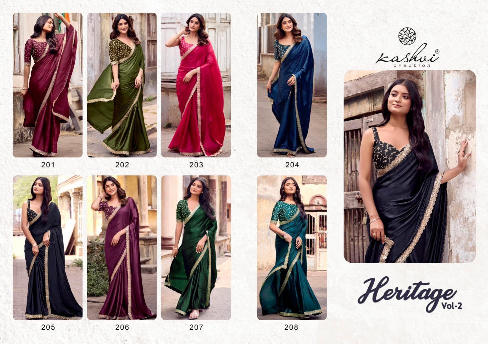 heritage vol 2 by kashvi creation luxurious soft silk sarees for women