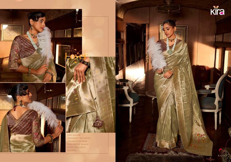 koski by kira creation viscose tisuue 6701-6706 series unique colours saree wholesaler 
