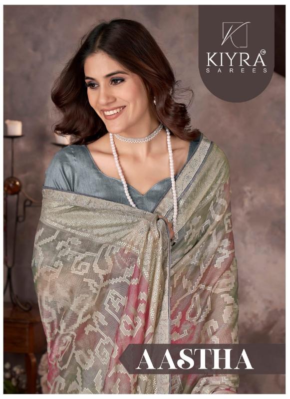 aastha by kiyra chiffon brasso pretty look fancy saree for womens 