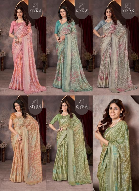 aastha by kiyra chiffon brasso pretty look fancy saree for womens 