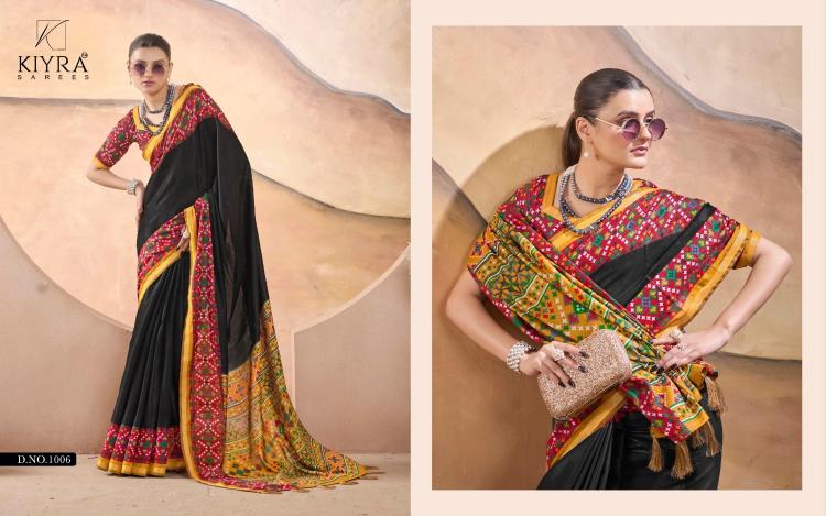 kiyra anzeer vol 5 chanderi amazing work stylish saree with blouse 