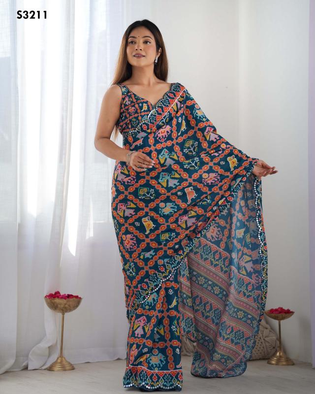 mahotsav presents kriti chinon casual wear saree wholesaler 