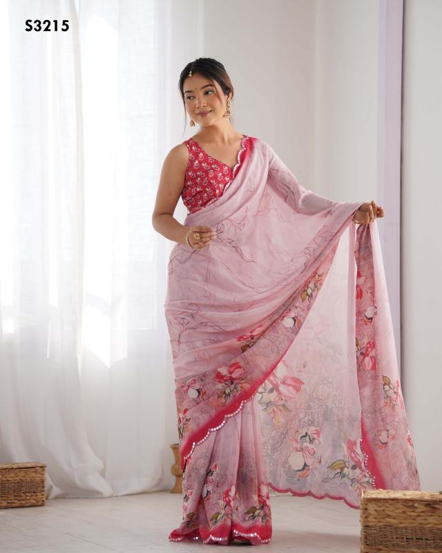 mahotsav presents kriti chinon casual wear saree wholesaler 