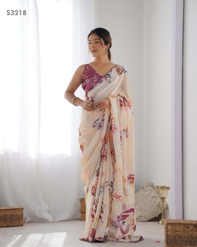 mahotsav presents kriti chinon casual wear saree wholesaler 