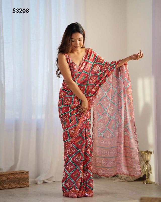 mahotsav presents kriti chinon casual wear saree wholesaler 