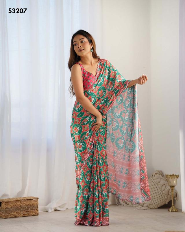 mahotsav presents kriti chinon casual wear saree wholesaler 