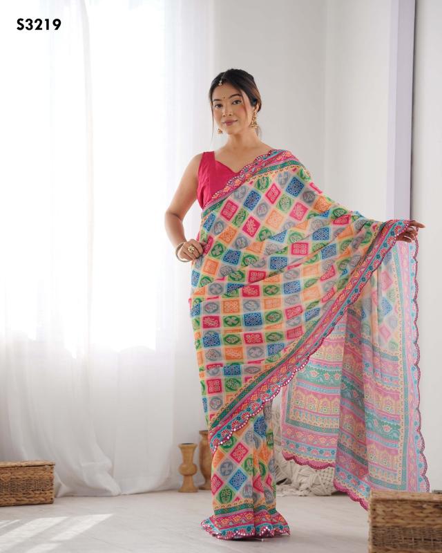 mahotsav presents kriti chinon casual wear saree wholesaler 