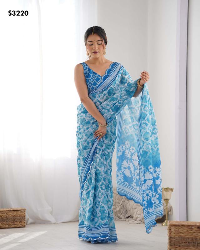 mahotsav presents kriti chinon casual wear saree wholesaler 