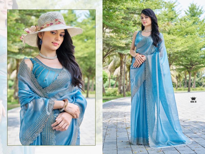 826a-826f by mehek raina silk handwork jarkan work luxurious sarees for women