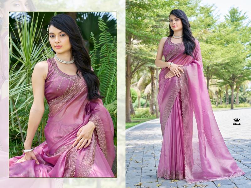826a-826f by mehek raina silk handwork jarkan work luxurious sarees for women