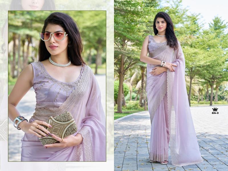 826a-826f by mehek raina silk handwork jarkan work luxurious sarees for women