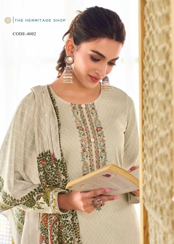 hermitage shop mughal new design jam satin unstitch salwar suit set 