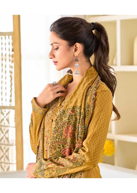 hermitage shop mughal new design jam satin unstitch salwar suit set 