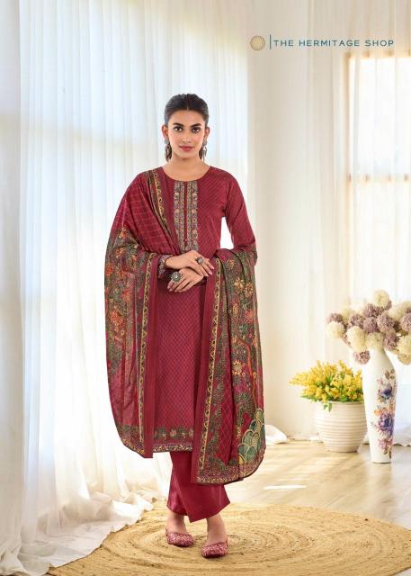 hermitage shop mughal new design jam satin unstitch salwar suit set 