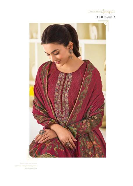 hermitage shop mughal new design jam satin unstitch salwar suit set 