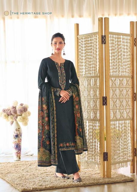 hermitage shop mughal new design jam satin unstitch salwar suit set 