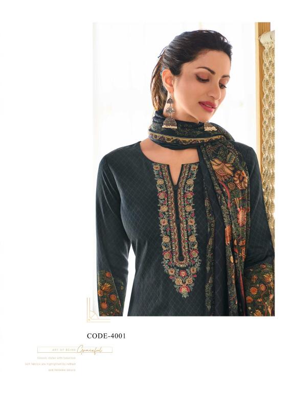 hermitage shop mughal new design jam satin unstitch salwar suit set 