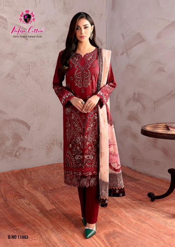 safina vol 11 by nafisa cotton hit design pakistani dress material online 
