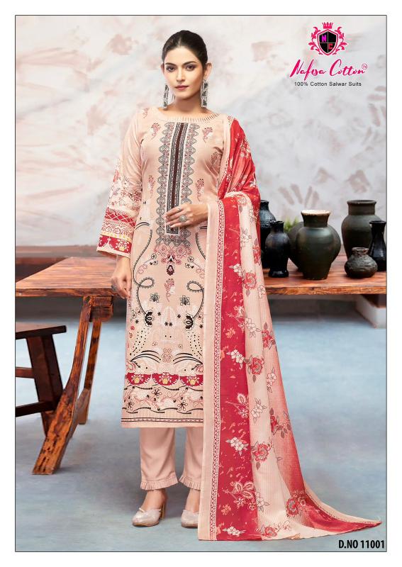 safina vol 11 by nafisa cotton hit design pakistani dress material online 