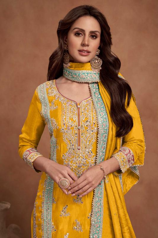 gulkayra designer nazia new color simar silk readymade classic plazzo dress  