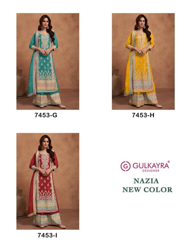 gulkayra designer nazia new color simar silk readymade classic plazzo dress  