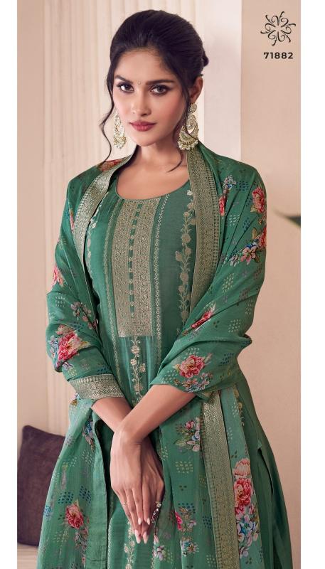 vinay kuleesh noraa lotus silk jacquard party wear dress material online 