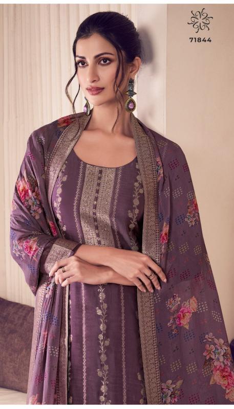 vinay kuleesh noraa lotus silk jacquard party wear dress material online 