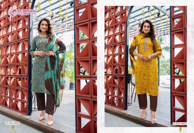 apsara vol 4 by poonam creation readymade discharge foil unique colours suits 