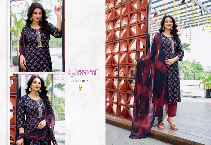apsara vol 4 by poonam creation readymade discharge foil unique colours suits 