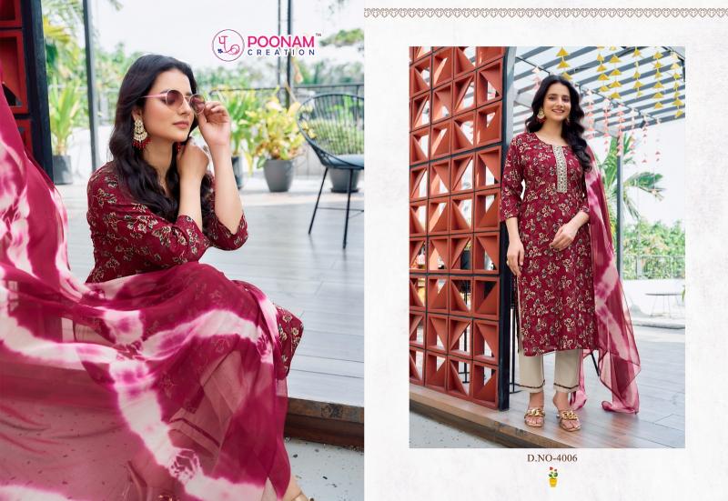 apsara vol 4 by poonam creation readymade discharge foil unique colours suits 