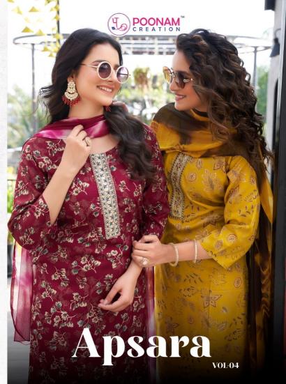 apsara vol 4 by poonam creation readymade discharge foil unique colours suits 