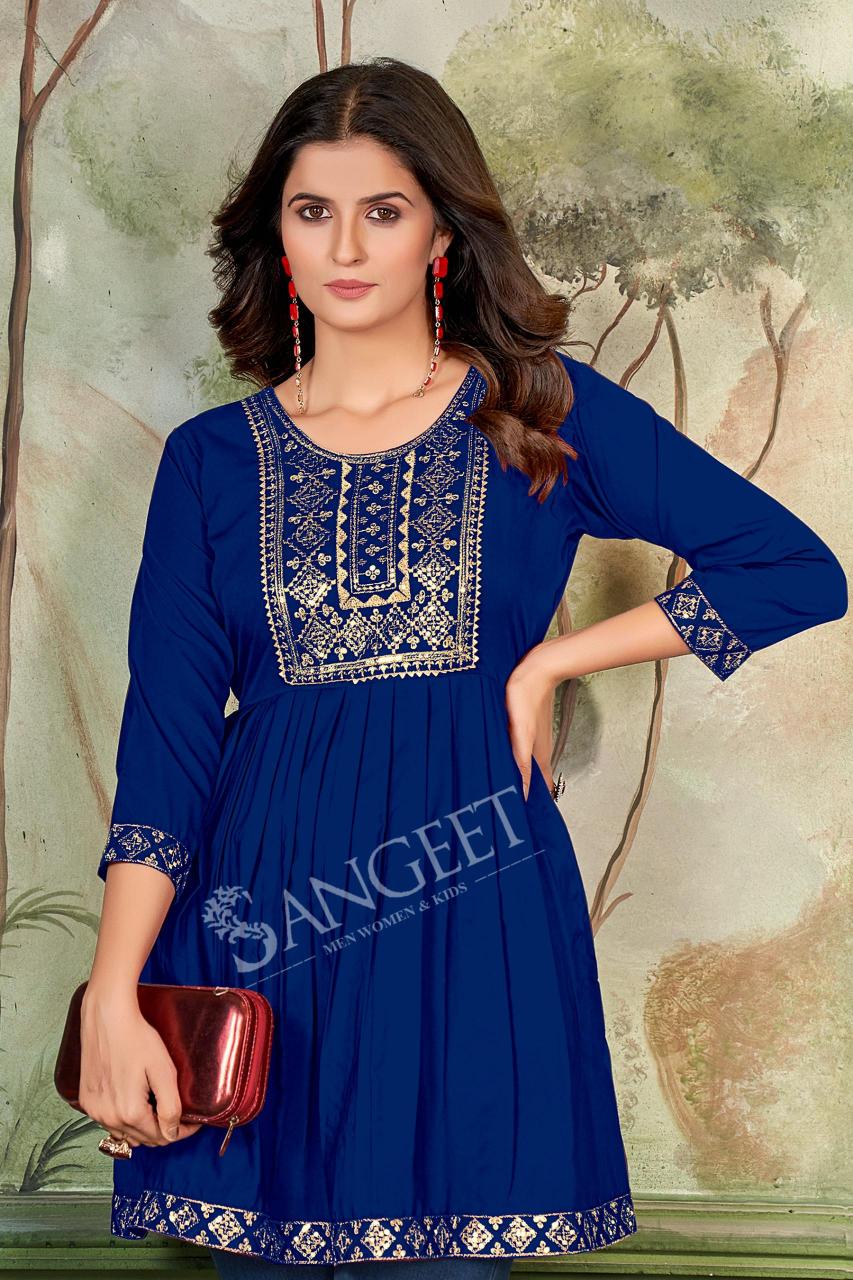 pr aashini malai rayon readymade big size casual short kurti online  