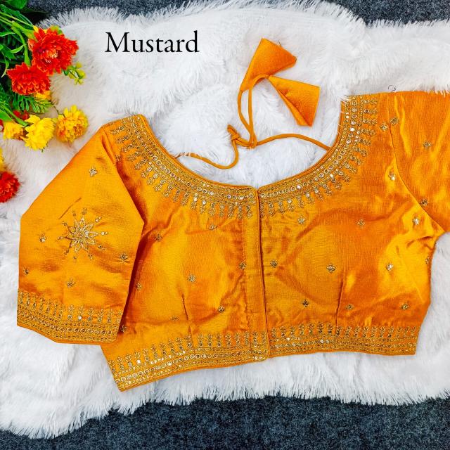 pr f star milan silk hit design party wear readymade blouse 