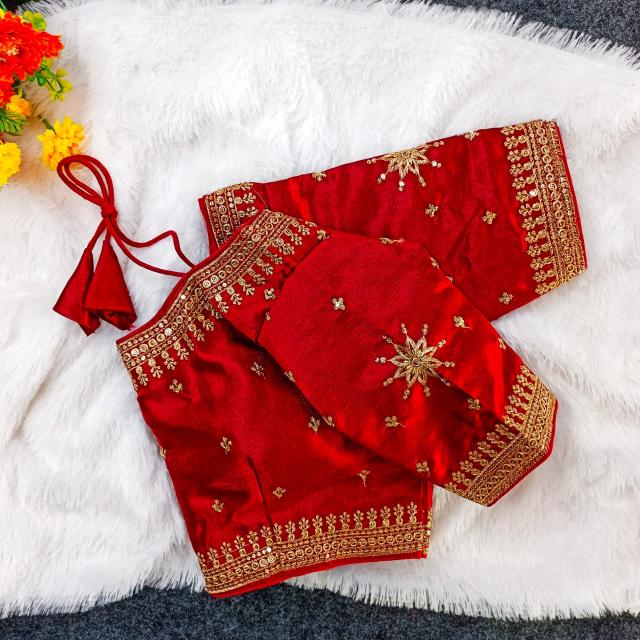 pr f star milan silk hit design party wear readymade blouse 