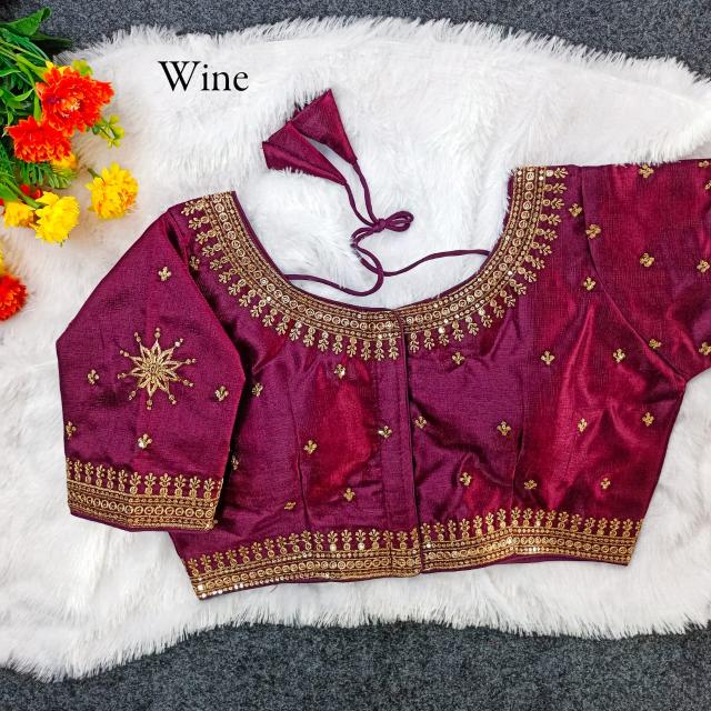 pr f star milan silk hit design party wear readymade blouse 