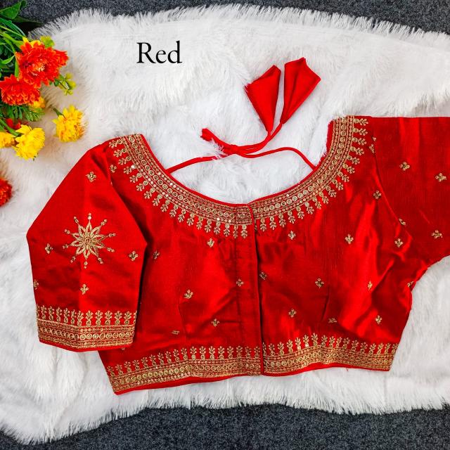 pr f star milan silk hit design party wear readymade blouse 