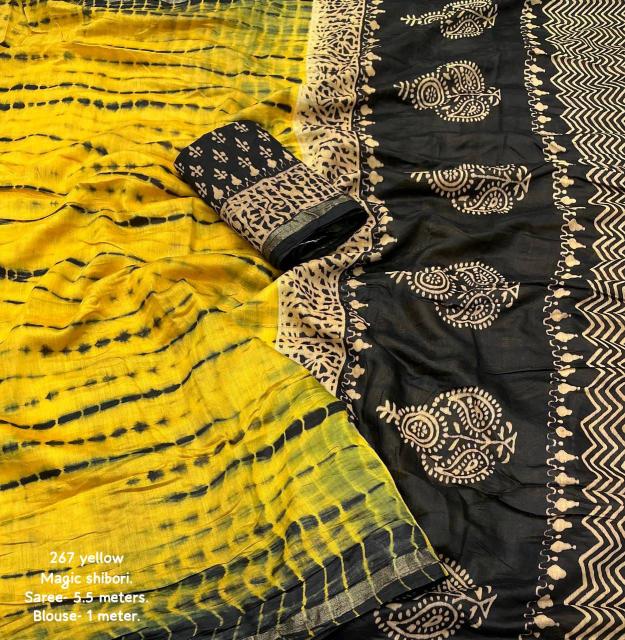 pr kc 267 magic shibori adorable chanderi cotton saree with blouse supplier 