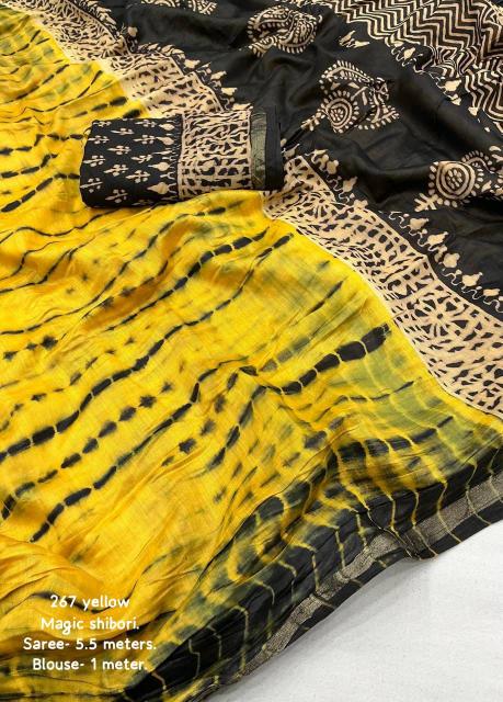 pr kc 267 magic shibori adorable chanderi cotton saree with blouse supplier 