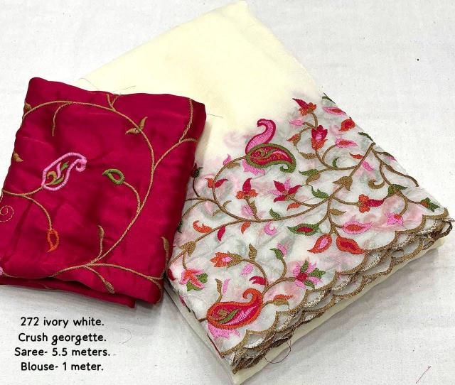 pr kc 272 kashmiri white crush georgette latest saree design 2025