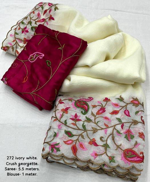 pr kc 272 kashmiri white crush georgette latest saree design 2025