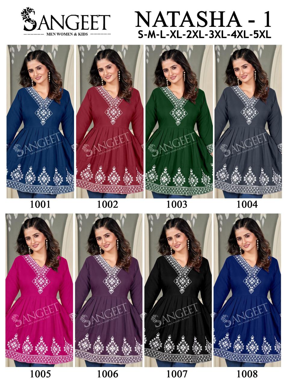 pr natasha malai rayon stylish look full stitch big size western tops  